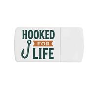 Azeeda 'Fishing Hooked for Life' Pill Box with Tablet Splitter (PI00036484)