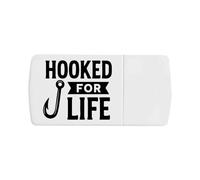 Azeeda 'Fishing Hooked for Life' Pill Box with Tablet Splitter (PI00036486)