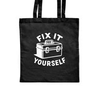 Azeeda 'Fix It Yourself Tool Box' Classic Black Tote Shopper Bag (ZB00028357)