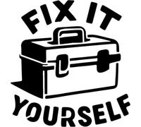 Azeeda 'Fix It Yourself Tool Box' Reusable Stencil - Durable Decorative Template for Painting and Spraying on Walls, Tiles, Wood, Fabric & Craft Projects - XXL (A2) (WS00081848)