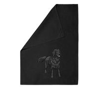 Azeeda 'Flat-coated Retriever' Black Cotton Tea Towel/Dish Cloth (TW00048125)