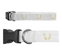 Azeeda 'Floral Garland' Dog Collar - White, L (PR00083014)