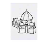 Azeeda 'Florence Cathedral Dome' Temporary Tattoo - A6 (TO00100721)