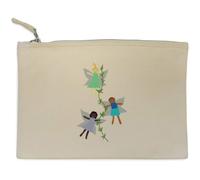 Azeeda 'Flower Fairies Playing ' Canvas Zip Clutch Bag (CL00056161)