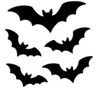 Azeeda 'Flying Bats Silhouette' Reusable Stencil - Durable Decorative Template for Painting and Spraying on Walls, Tiles, Wood, Fabric & Craft Projects - M (A5) (WS00071574)