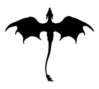 Azeeda 'Flying Dragon Silhouette' Reusable Stencil - Durable Decorative Template for Painting and Spraying on Walls, Tiles, Wood, Fabric & Craft Projects - M (A5) (WS00056002)