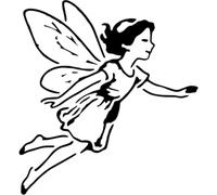 Azeeda 'Flying Fairy' Reusable Stencil - Durable Decorative Template for Painting and Spraying on Walls, Tiles, Wood, Fabric & Craft Projects - L (A4) (WS00061333)