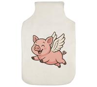 Azeeda 'Flying Pig' Hot Water Bottle Cover (HW00045239)