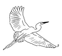 Azeeda 'Flying Stork' Reusable Stencil - Durable Decorative Template for Painting and Spraying on Walls, Tiles, Wood, Fabric & Craft Projects - XXL (A2) (WS00077226)