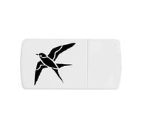 Azeeda 'Flying Swallow Bird' Pill Box with Tablet Splitter (PI00044799)