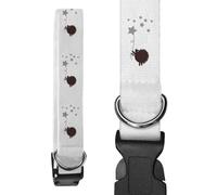 Azeeda 'Flying To The Stars' Dog Collar - White, L (PR00089778) | Adjustable Collar for Leads, ID Tags, Walks and Photos
