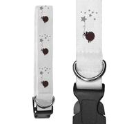 Azeeda 'Flying To The Stars' Dog Collar - White, S (PR00089777) | Adjustable Collar for Leads, ID Tags, Walks and Photos