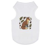 Azeeda 'Folk Style Woodland Fox' Pet Dog/Cat T-Shirt, M (PT00183222)