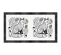 Azeeda 'Folk Style Woodland Fox' Pet Feeding Mat (PM00037092)