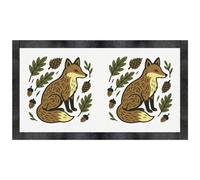 Azeeda 'Folk Style Woodland Fox' Pet Feeding Mat (PM00037093)