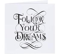 Azeeda 'Follow Your Dreams' Greeting Card - Square (GC00066801)