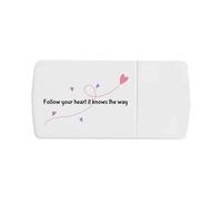 Azeeda 'Follow Your Heart' Pill Box with Tablet Splitter (PI00038851)
