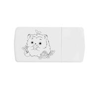 Azeeda 'Forest Spirit Eating Cookie' Pill Box with Tablet Splitter (PI00041533)
