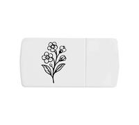 Azeeda 'Forget-Me-Not Blossoms' Pill Box with Tablet Splitter (PI00037417)