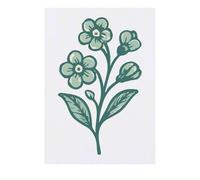 Azeeda 'Forget-Me-Not Blossoms' Temporary Tattoo - Water Resistant, Skin-Safe, Non-Toxic Transfer (TO00090525)