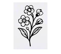 Azeeda 'Forget-Me-Not Blossoms' Temporary Tattoo - Water Resistant, Skin-Safe, Non-Toxic Transfer (TO00090523)