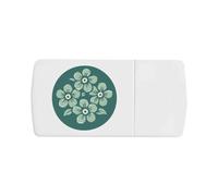 Azeeda 'Forget Me Not Circle' Pill Box with Tablet Splitter (PI00037011)