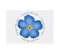 Azeeda 'Forget Me Not Circle' Temporary Tattoo - Water Resistant, Skin-Safe, Non-Toxic Transfer (TO00080745)