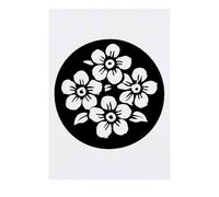 Azeeda 'Forget Me Not Circle' Temporary Tattoo - Water Resistant, Skin-Safe, Non-Toxic Transfer (TO00089717)