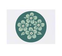 Azeeda 'Forget Me Not Circle' Temporary Tattoo - Water Resistant, Skin-Safe, Non-Toxic Transfer (TO00089719)