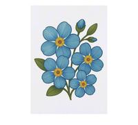 Azeeda 'Forget Me Not Flowers' Temporary Tattoo - Water Resistant, Skin-Safe, Non-Toxic Transfer (TO00091511)