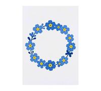 Azeeda 'Forget Me Not Flowers Wreath' Temporary Tattoo - Water Resistant, Skin-Safe, Non-Toxic Transfer (TO00097839)