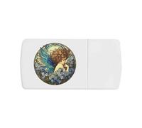 Azeeda 'Forget Me Not Garden Fairy' Pill Box with Tablet Splitter (PI00036448)