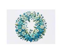 Azeeda 'Forget Me Not Wreath' Temporary Tattoo - Water Resistant, Skin-Safe, Non-Toxic Transfer (TO00091795)