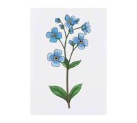 Azeeda 'Forget Me Nots' Temporary Tattoo - A6 (TO00076481)