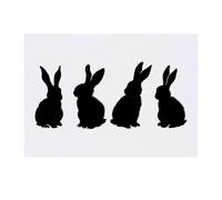 Azeeda 'Four Bunnies Silhouette' Temporary Tattoo - Water Resistant, Skin-Safe, Non-Toxic Transfer (TO00086765)