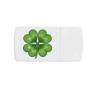 Azeeda 'Four-Leaf Clover' Pill Box with Tablet Splitter (PI00042035)