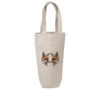 Azeeda 'Fox Couple ' Wine Bottle Bag - Natural (BL00051886)