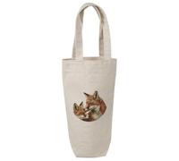 Azeeda 'Fox Couple ' Wine Bottle Bag - Natural (BL00052553)