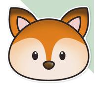 Azeeda 'Fox Head' Premium Vinyl Decal Sticker - Waterproof, Durable & Easy to Apply - Ideal for Cars, Windows, Bins and More - 720mm (XXL) (DW00156442)