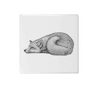 Azeeda 'Fox Portrait' 108mm Square Ceramic Tile (TD00041963)