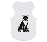 Azeeda 'Fox Sitting In A Meadow Of Grass' Pet Dog/Cat T-Shirt, L (PT00165075)