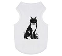 Azeeda 'Fox Sitting In A Meadow Of Grass' Pet Dog/Cat T-Shirt, S (PT00165073)