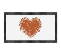Azeeda 'Fractured Floral Heart' Pet Feeding Mat (PM00039692)