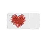 Azeeda 'Fractured Floral Heart' Pill Box with Splitter (PI00044803)