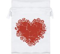 Azeeda 'Fractured Floral Heart' Satin Gift Bag - 18cm (SB00158669)