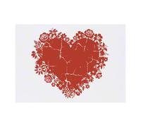 Azeeda 'Fractured Floral Heart' Temporary Tattoo - A6 (TO00105179)