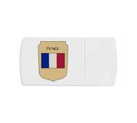 Azeeda 'France Plaque' Pill Box with Tablet Splitter (PI00045342)