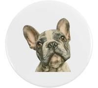Azeeda 'French Bulldog Portrait' Button/Lapel Badges (BB065084) | Pin Back Badges for Clothes, Bags, Accessories and Gifts