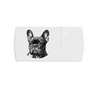 Azeeda 'French Bulldog Portrait' Pill Box with Tablet Splitter (PI00037254)