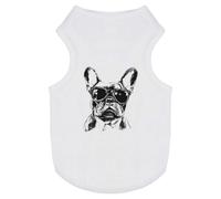 Azeeda 'French Bulldog Wearing Sunglasses' Pet Dog/Cat T-Shirt, XS (PT00152140)